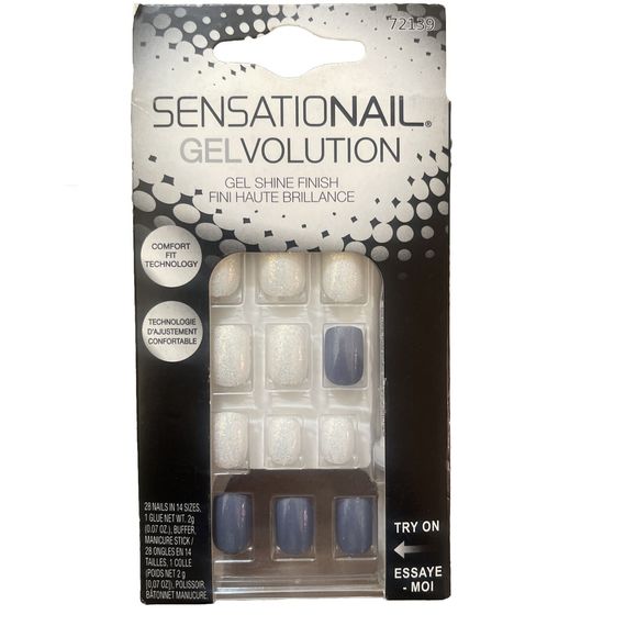 2x Sensational Gelvolution Gel Shine Finish Artificial Nails 28 Nails, 14 Sizes - Picture 3 of 3